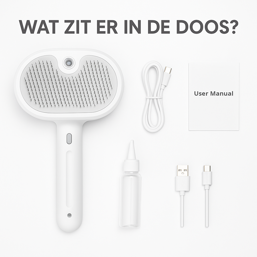 CharmPaws® Steami Pro | Professionele Vachtverzorgings Borstel voor Huisdieren