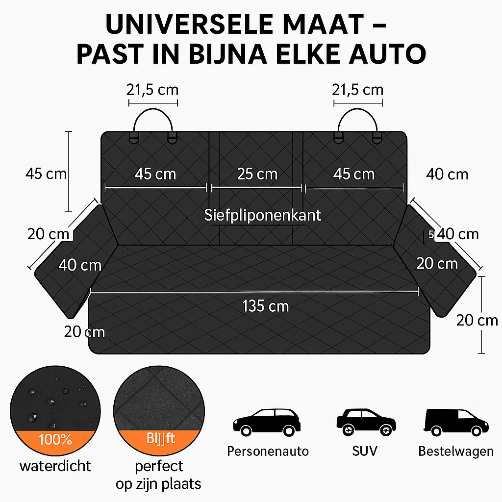 Honden Autodeken Voor auto – Achterbank Beschermhoes– 135x45x56 cm